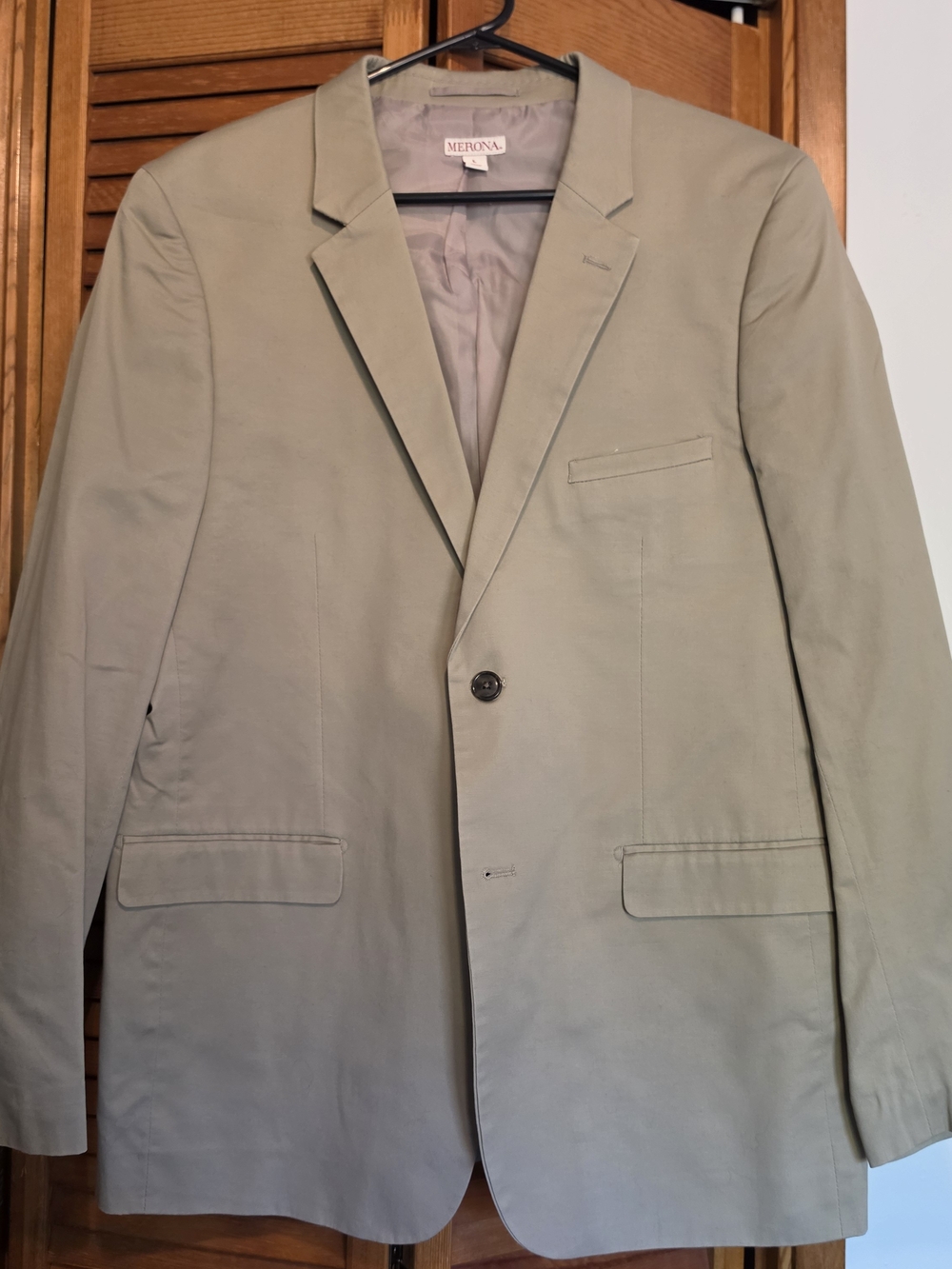 Merona Men's Light Khaki One-Button Blazer